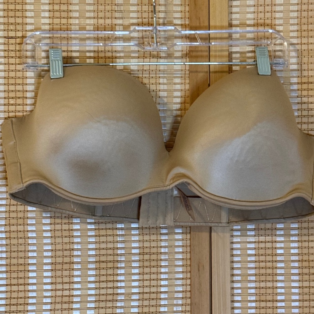 Cacique Tan Nude Strapless Underwire Padded Bra 42DD Sexy Intimates Feminine